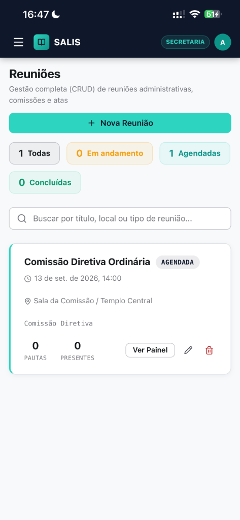 SALIS - Gestão de Reuniões no iPhone